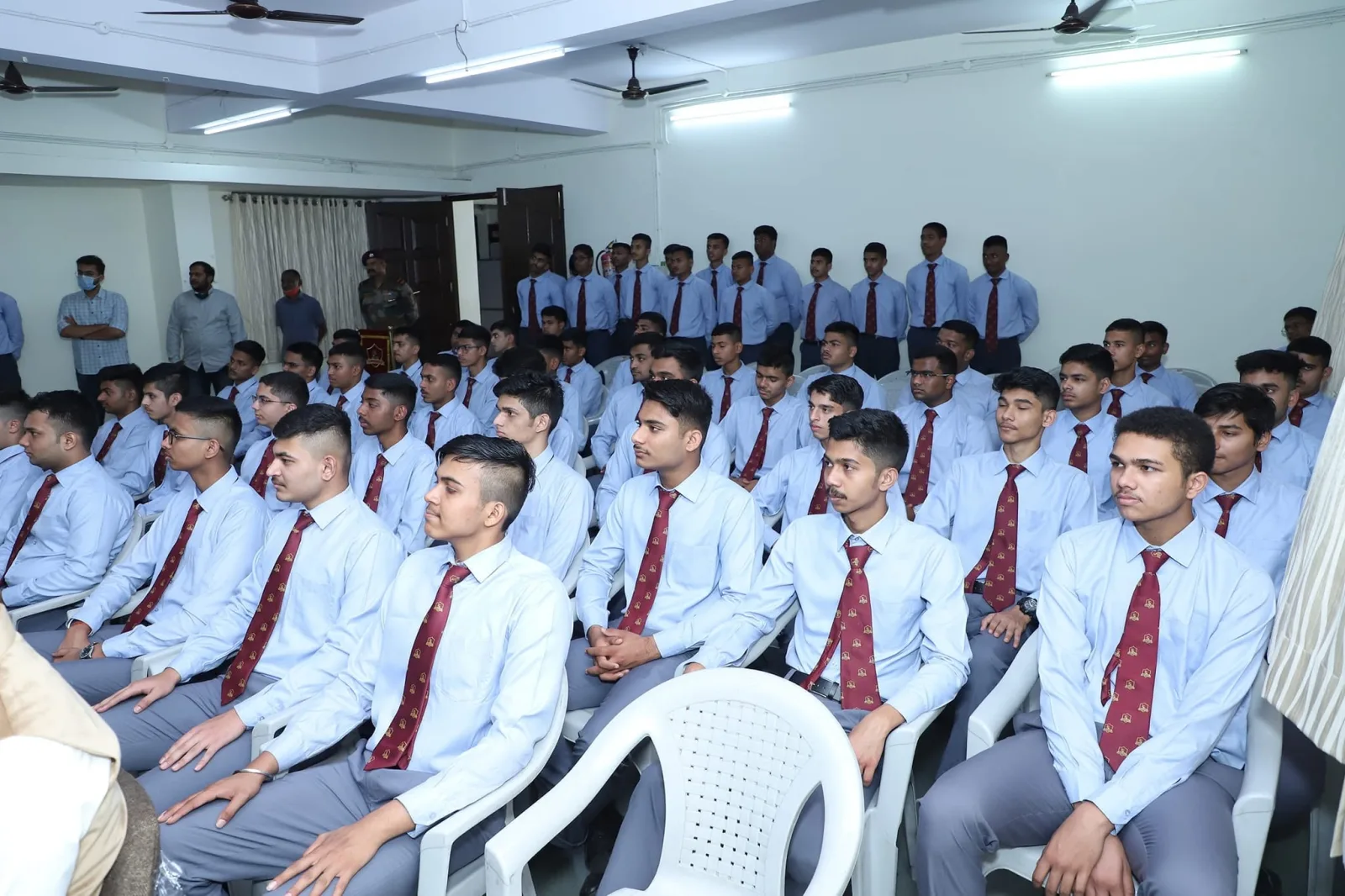 Day scholar cadets in uniform at a CSM-AFPI session in Nagpur